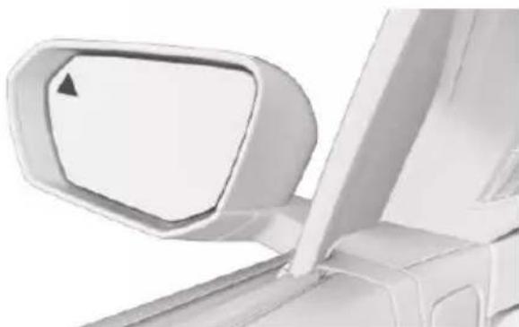 Close-up of a white car front mirror and side panel, showing no text or symbols