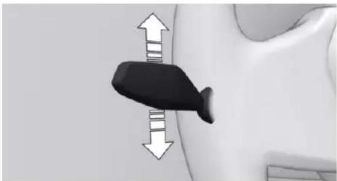 Diagram of a fish-shaped object with directional arrows indicating movement or force (no text or symbols)