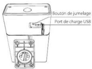 Bouton de jumelage Port de charge USB