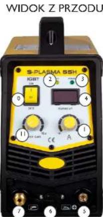 WIDOK Z PRZODU S-PLASMA 55H IGBT 10 2 3 4 5 6 7 8 9 10 11 CE A