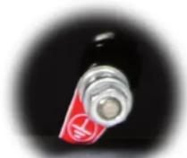 Front view of a black industrial fan with control panel and attached sensor (no visible text or symbols)