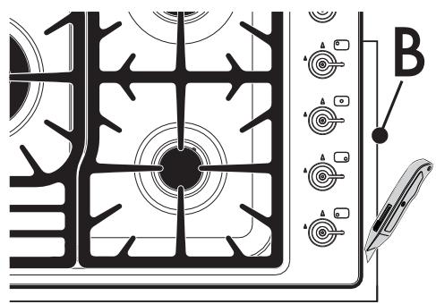 SMEG PGF95SA - Befestigung des traditionellen Einbaumodells am Stützgestell - 9