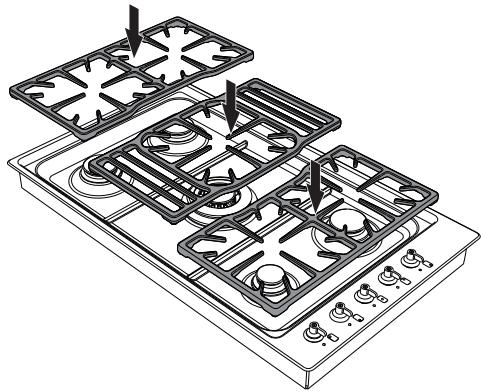 SMEG PGF95SA - Posizionamento delle griglie - 1
