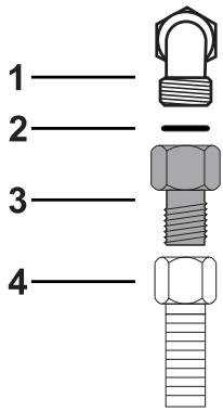 SMEG PGF95SA - Соединение с применением гибкого стального шланга с коническим штуцером - 1