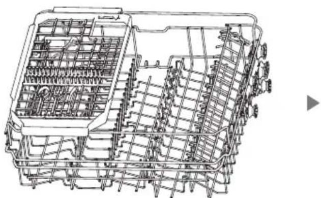 Technical line drawing of a mechanical assembly with internal grid structure (no text or symbols)