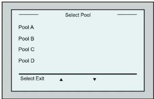 Select Pool Pool A Pool B Pool C Pool D Select Exit