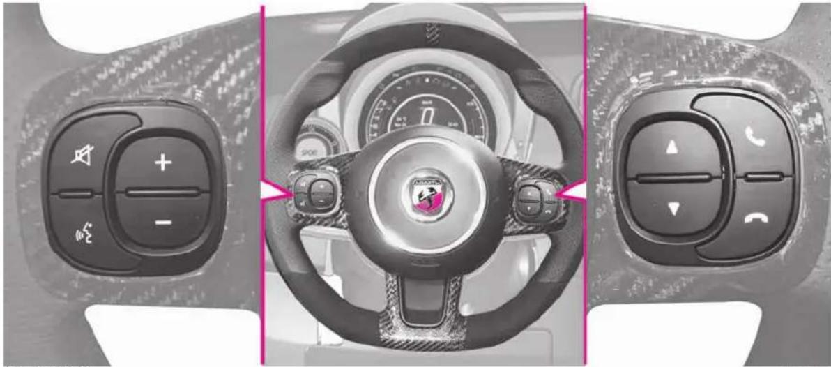 Abarth 500 (2022) - Commandes au volant - 1
