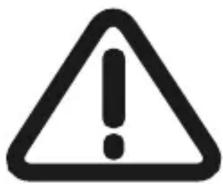 Warning symbol: black exclamation mark inside a triangle (no text or numbers)