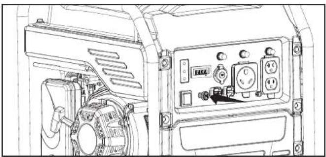 Technical line drawing of a mechanical device showing internal components and wiring (no text or symbols)