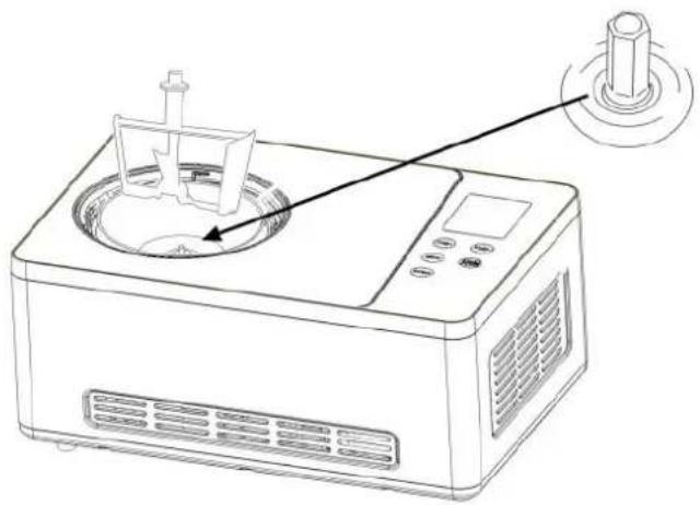 Line drawing of a microwave oven with a mounted dish and control panel, no text or symbols present