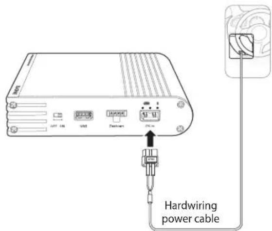 Hardwiring power cable
