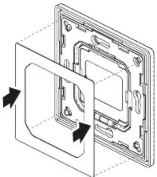 Technical line drawing of a mechanical assembly with internal components and directional arrows (no text or symbols)