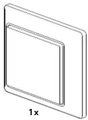 Simple line drawing of a rectangular frame with a 1x multiplier label (no text or symbols on the frame itself)