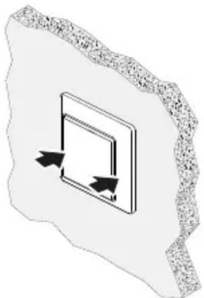 Diagram showing a rectangular object with two arrows inside, placed on a textured surface (no text or symbols)