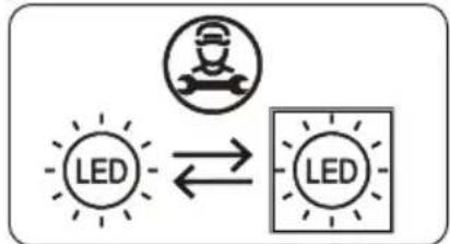 graph TD A["LED"] <--> B["LED"] style A fill:#fff,stroke:#000 style B fill:#fff,stroke:#000