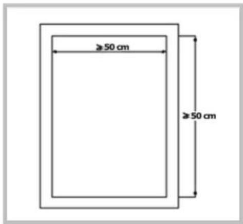 ≥50 cm ≥50 cm
