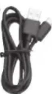 Coiled black cable with a small USB port, tied with a strap (no text or symbols visible)