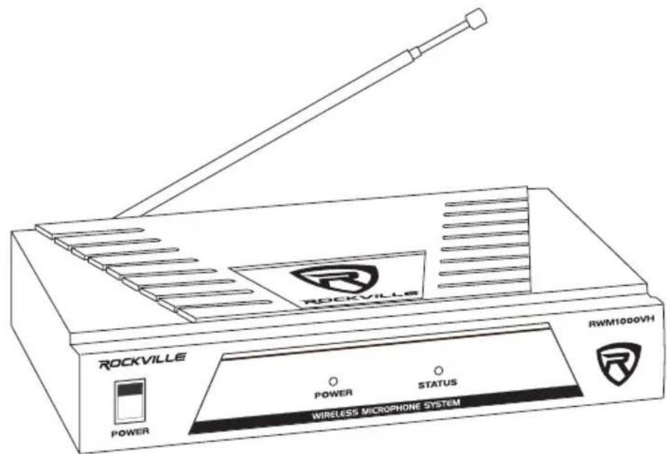 ROCKVILLE POWER RWM1000VH POWER STATUS WIRELESS MICROPHONE SYSTEM