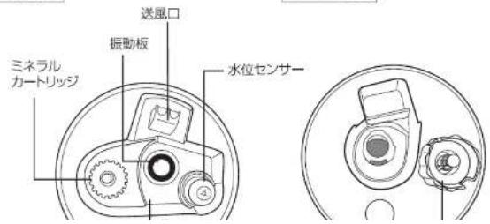 送風口 振動板 三ネラル カートリッジ 水位センサー