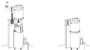Technical line drawing of two mechanical components with no visible text or symbols