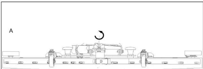 Technical line drawing of a mechanical assembly with no visible text or symbols