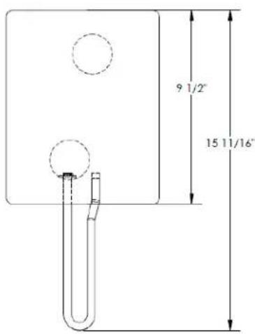 9 1/2" 15 11/16"
