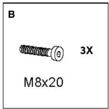 C g B ILfg 3X4X d A Power Leg E M5*4 1X D M5*6 4X J 4X K 1X C A