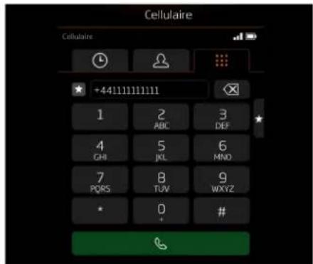 Cellulaire Cellulaire +44111111111 1 ABC 3 DEF 4 JKL 6 MND 7 TUV 9 WXYZ * 0 # +