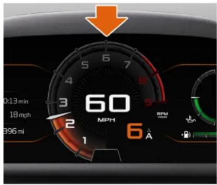 0:13 min 18 mph 396 mi 60 MPH 2 1 6 A RPM GND -1 +1 -1