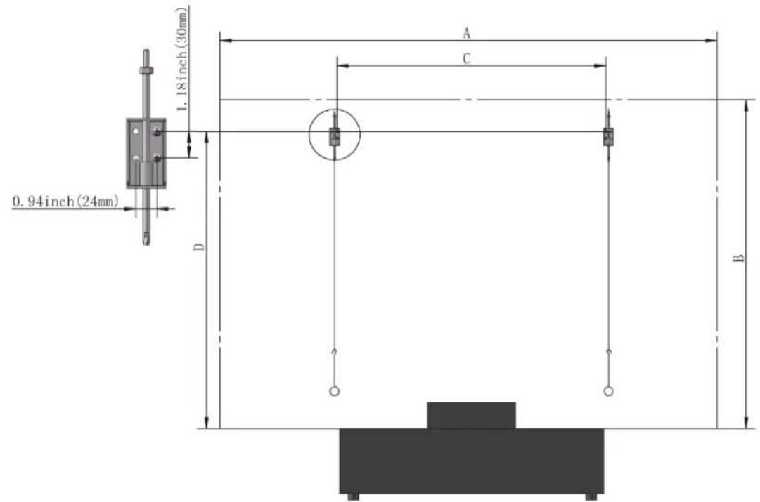 1.18 inch (30 mm) 0.94 inch (24 mm) A C D B