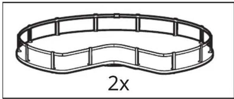Dessin technique au trait d'un composant mécanique circulaire avec supports internes, étiqueté '2x' en dessous (sans texte ni symboles sur le schéma lui-même).