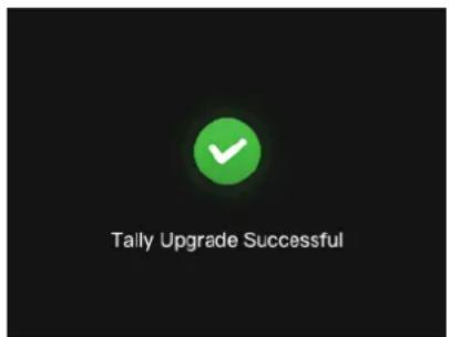 Tally Upgrade Successful