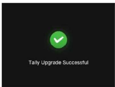 Tally Upgrade Successful