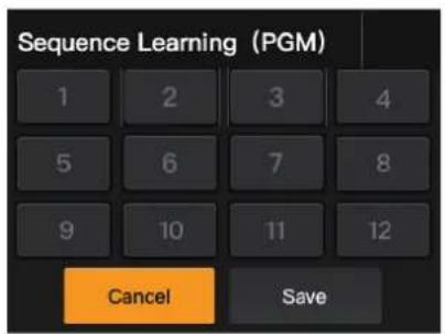 Sequence Learning (PGM) 1 2 3 4 5 6 7 8 9 10 11 12 Cancel Save