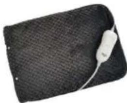 Black textured fabric with a white USB cable attached, no text or symbols visible.