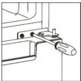 Technical line drawing of a mechanical clamp or bracket assembly (no text or symbols)