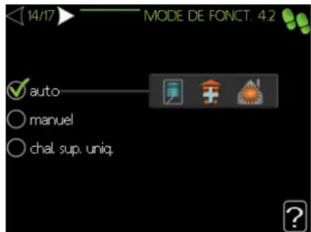 MODE DE FONCT. 4.2 ✓ auto ○ manuel ○ chal. sup. uniq.