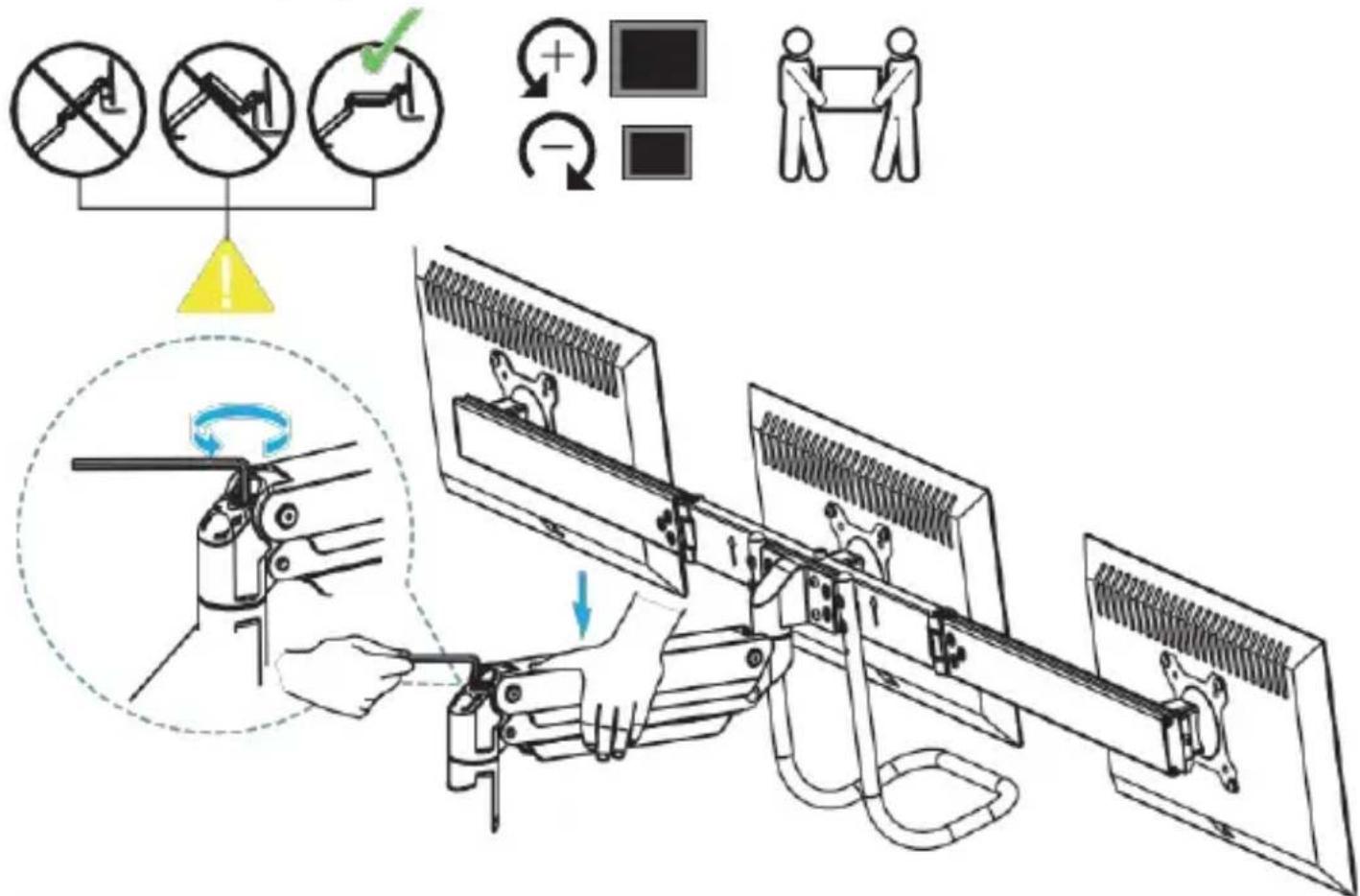 StarTech.com 3M1A3SG-MONITOR-ARM - Ajustez la tension du bras à ressort - 1