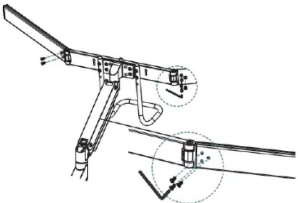 StarTech.com 3M1A3SG-MONITOR-ARM - Installer la barre transversale - 3