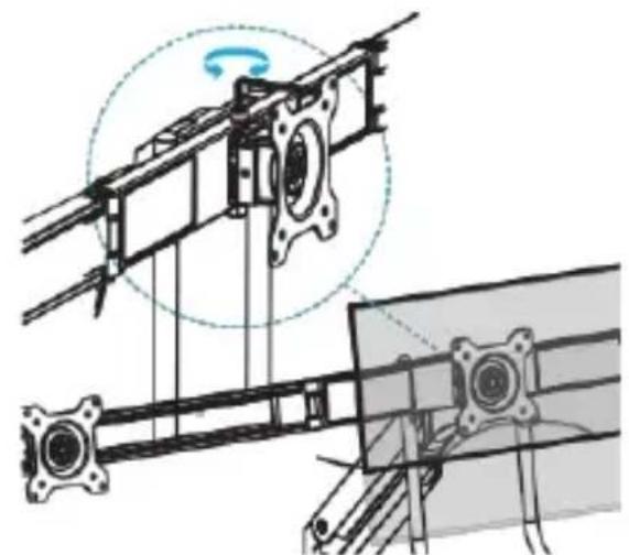 StarTech.com 3M1A3SG-MONITOR-ARM - Réglez l'angle de la barre transversale et la hauteur du moniteur central - 2