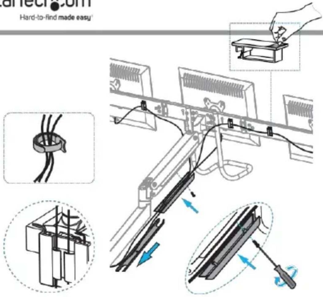 StarTech.com 3M1A3SG-MONITOR-ARM - Gestion des câbles - 2