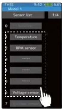 F155 Model 1 9:42 6:00 6:00 Sensor list 1/4 0 Temperature RPMA sensor - - - - - - - - - - - - - - - - - - - - - - - - - - - - - - - - - - - - - - - - - - - - - - - - - - - - - - - - - - - - - - - - - - - - - - - - - - - - - - - - - - - - Voltage sensor 7