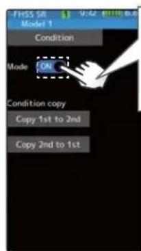 FNSS SR 0.42 Model 1 Condition Mode ON Condition copy Copy 1st to 2nd Copy 2nd to 1st