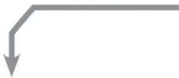 Simple gray arrow pointing downward to the right, no text or symbols present