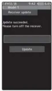 FFHSS SR 9.42 €0.65 Model 1 Receiver update Update succeeded. Please turn off the receiver. Update