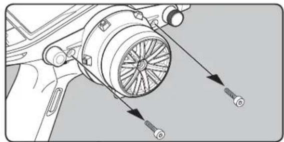 Technical diagram of a mechanical assembly with labeled parts and directional arrows (no text or symbols)