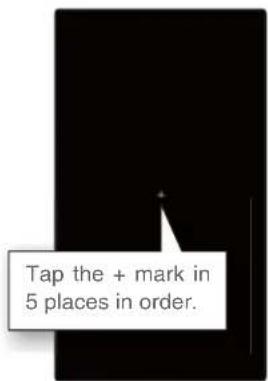 Tap the + mark in 5 places in order.