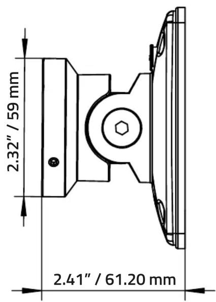 2.32" / 59 mm 2.41" / 61.20 mm