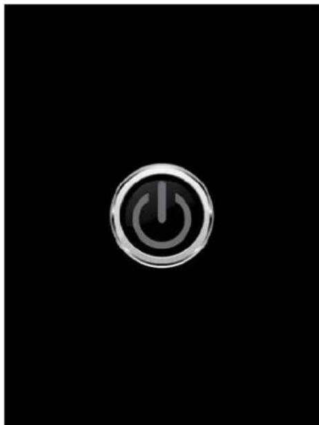 Circular power button icon on black background (no text or symbols)