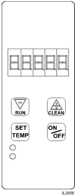 RUN CLEAN SET TEMP ON OFF IL2856